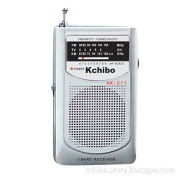 FM/AM 2-Band Pocketable Radio Powered by AAA 1.5V x 2 Batteries
